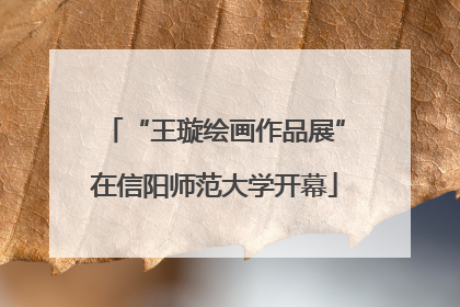 “王璇绘画作品展”在信阳师范大学开幕