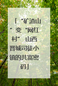 “矿渣山”变“网红村” 山西晋城司徒小镇的共富密码
