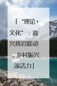 “理论+文化”：嘉兴黄岩联动，乡村振兴添活力