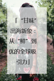 “甘味”出海新象：从“鲜”到优的全球吸引力