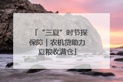 “三夏”时节探保障｜农机贷助力夏粮收满仓