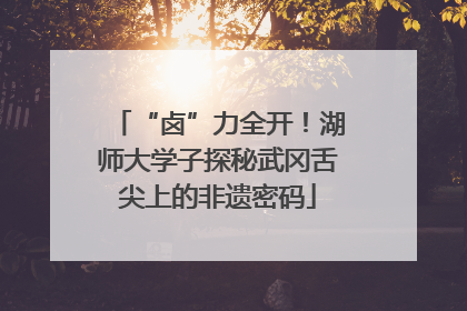 “卤”力全开！湖师大学子探秘武冈舌尖上的非遗密码
