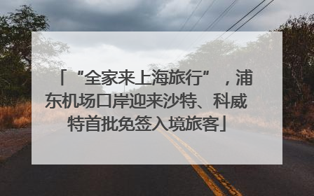 “全家来上海旅行”，浦东机场口岸迎来沙特、科威特首批免签入境旅客