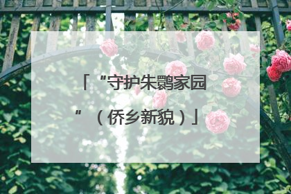 “守护朱鹮家园”（侨乡新貌）