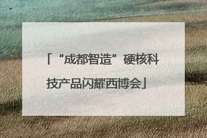 “成都智造”硬核科技产品闪耀西博会