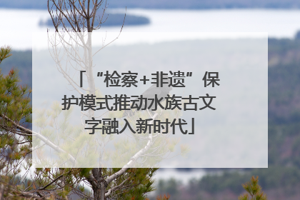 “检察+非遗”保护模式推动水族古文字融入新时代
