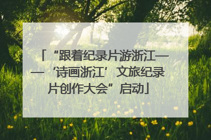 “跟着纪录片游浙江——‘诗画浙江’文旅纪录片创作大会”启动