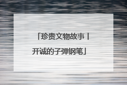 珍贵文物故事丨开诚的子弹钢笔