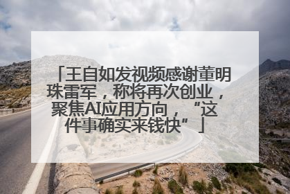 王自如发视频感谢董明珠雷军，称将再次创业，聚焦AI应用方向，“这件事确实来钱快”