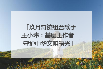 玖月奇迹组合歌手王小玮：基层工作者守护中华文明曙光