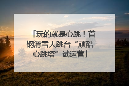 玩的就是心跳！首钢滑雪大跳台“顽酷心跳塔”试运营