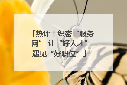 热评丨织密“服务网” 让“好人才”遇见“好职位”