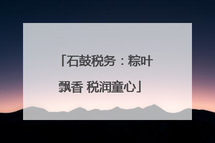 石鼓税务：粽叶飘香 税润童心