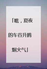 瞧，夏夜的车谷升腾烟火气