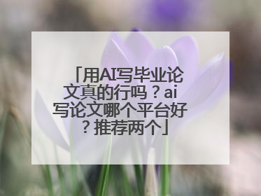 用AI写毕业论文真的行吗？ai写论文哪个平台好？推荐两个