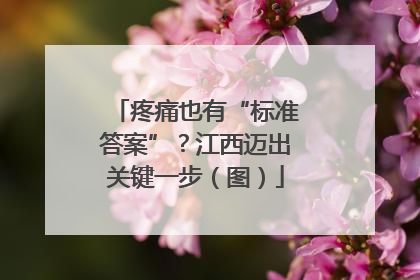 疼痛也有“标准答案”？江西迈出关键一步（图）
