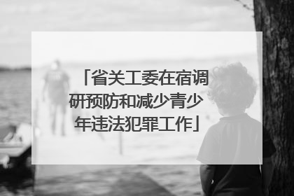 省关工委在宿调研预防和减少青少年违法犯罪工作
