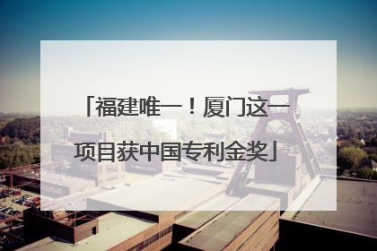福建唯一！厦门这一项目获中国专利金奖