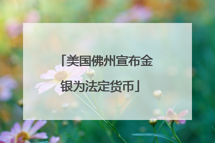 美国佛州宣布金银为法定货币