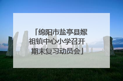 绵阳市盐亭县嫘祖镇中心小学召开期末复习动员会