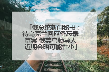 俄总统新闻秘书：待乌克兰回应备忘录草案 俄美乌领导人近期会晤可能性小