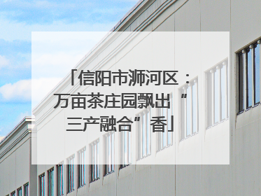 信阳市浉河区：万亩茶庄园飘出“三产融合”香