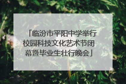 临汾市平阳中学举行校园科技文化艺术节闭幕暨毕业生壮行晚会