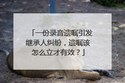 一份录音遗嘱引发继承人纠纷，遗嘱该怎么立才有效？