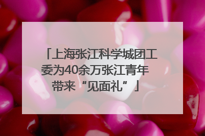 上海张江科学城团工委为40余万张江青年带来“见面礼”