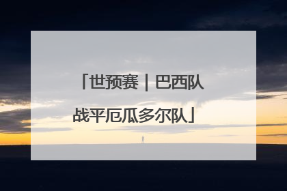 世预赛｜巴西队战平厄瓜多尔队