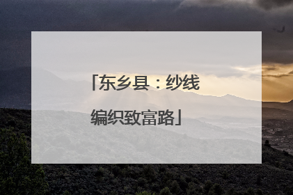 东乡县：纱线编织致富路