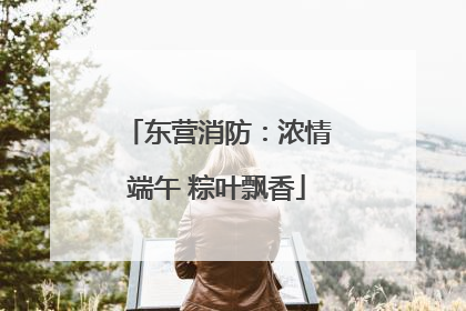 东营消防：浓情端午 粽叶飘香