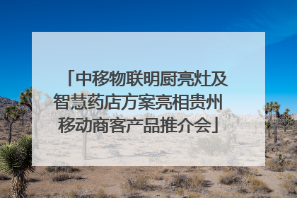 中移物联明厨亮灶及智慧药店方案亮相贵州移动商客产品推介会