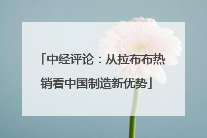 中经评论：从拉布布热销看中国制造新优势