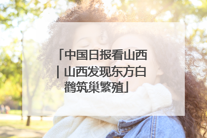 中国日报看山西｜山西发现东方白鹳筑巢繁殖