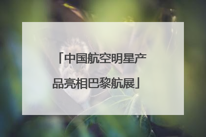 中国航空明星产品亮相巴黎航展