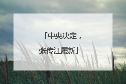 中央决定，张传江履新