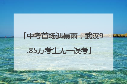 中考首场遇暴雨，武汉9.85万考生无一误考