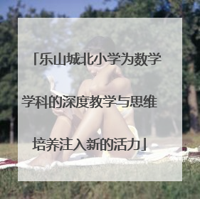 乐山城北小学为数学学科的深度教学与思维培养注入新的活力