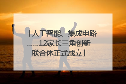 人工智能、集成电路……12家长三角创新联合体正式成立