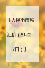 人民币市场汇价（5月27日）