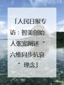 人民日报专访：智美创始人张宠阐述“六维同步抗衰”理念