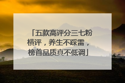 五款高评分三七粉横评，养生不踩雷，榜首品质真不低调