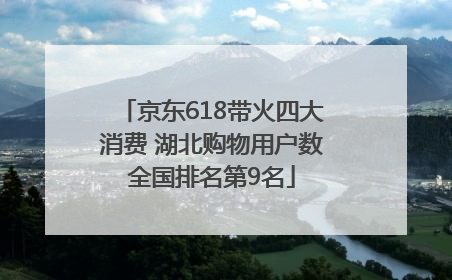 京东618带火四大消费 湖北购物用户数全国排名第9名