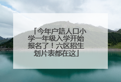 今年户籍人口小学一年级入学开始报名了！六区招生划片表都在这