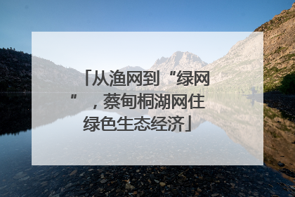 从渔网到“绿网”，蔡甸桐湖网住绿色生态经济