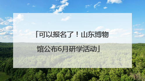 可以报名了！山东博物馆公布6月研学活动