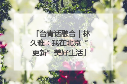台青话融合｜林久雅：我在北京“更新”美好生活