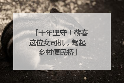 十年坚守！蕲春这位女司机，驾起乡村便民桥