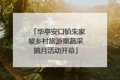 华亭安口镇朱家坡乡村旅游果蔬采摘月活动开幕